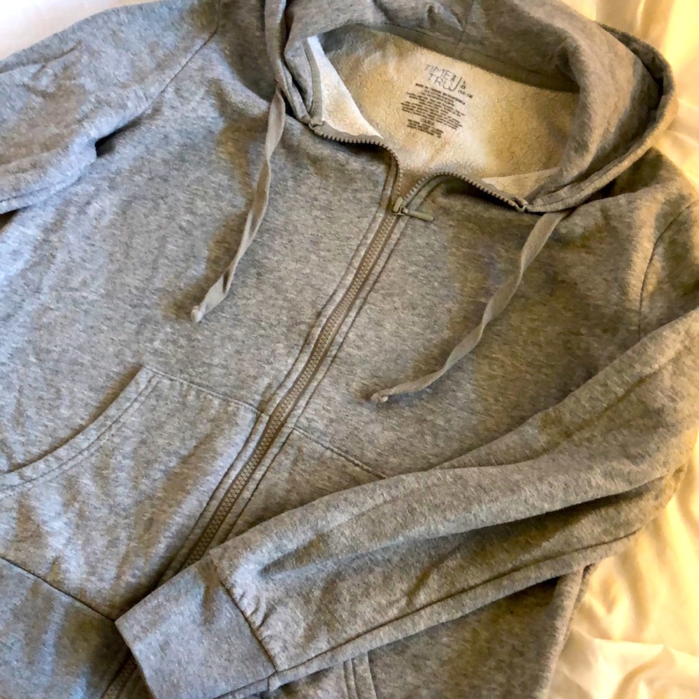 Zip up grey jacket